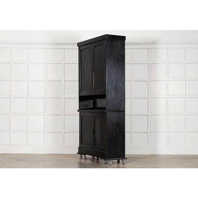 Late 19th Century Large English Ebonised Mirrored Mahogany Cabinet, 1880 For Sale - Image 5 of 18