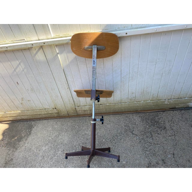 Industrial Architect Swivel Adjustable Chair, 1950 For Sale - Image 4 of 13