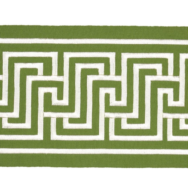 Sample - Schumacher Labyrinth Tape in Green For Sale