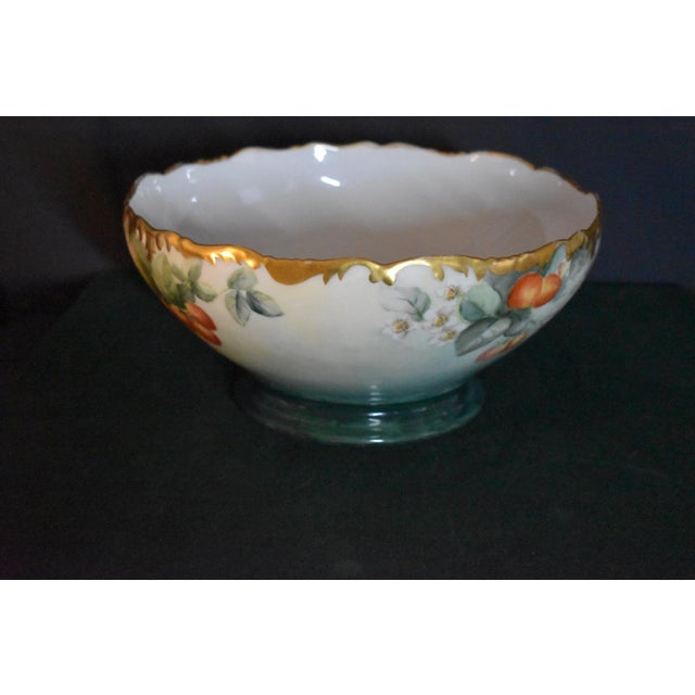 Antique T&v Limoges France Porcelain Bowl Hand Painted Strawberries Gold 1907 For Sale - Image 11 of 18