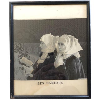 Palm Sunday Woven Fabric of Nuns, Framed For Sale