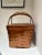 Shabby Chic Vintage Picnic Basket For Sale - Image 3 of 9