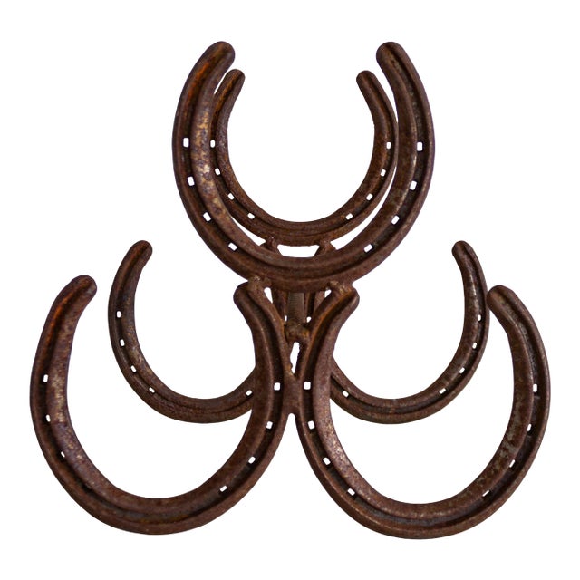 Custom Made St Croix Forge Horseshoe Wine Holder Forest Lake Minnesota For Sale