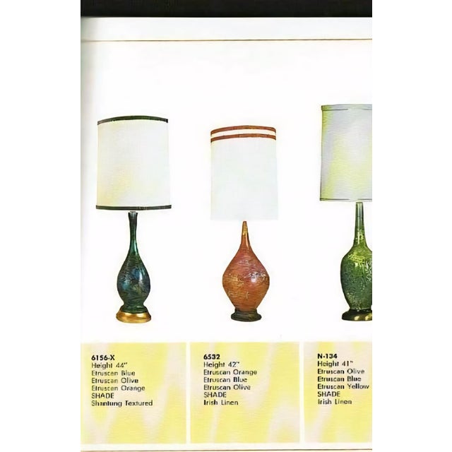 Royal Haeger 1960s Mid-Century Modern Royal Haeger Etruscan Orange Lamps - a Pair For Sale - Image 4 of 4