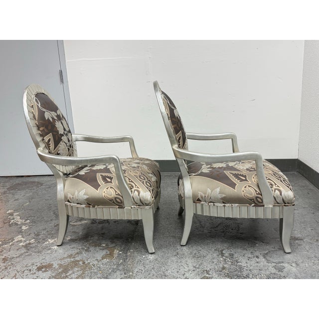 Century Furniture Oval Back Armchairs, Pair. For Sale In San Francisco - Image 6 of 12