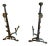 Antique 19th Century Large Hand Forged Iron Andirons - a Pair For Sale