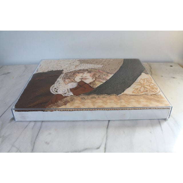 Vintage Drawing & Embroidery Collage Wall Hanging For Sale In Milwaukee - Image 6 of 9