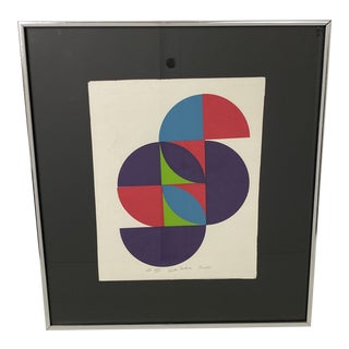 1960s Anton Fortescu Screen Printed Op Art Original For Sale