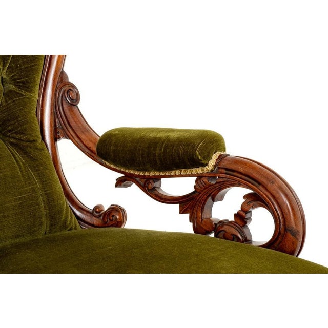 Victorian Parlour Armchair in Walnut For Sale - Image 9 of 10