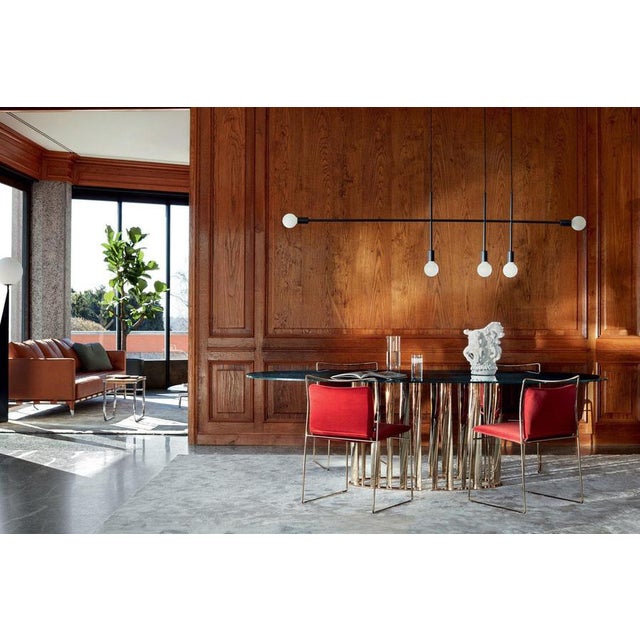 Metal Bobol Center Table in Aluminum and Glass by Rodolfo Dordoni For Sale - Image 7 of 8