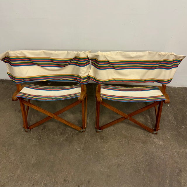 Praia Folding Chairs by Piergiacomo Castiglioni for Gavina, 1960s, Set of 2, in Good conditions. Designed 1960 to 1969 I...