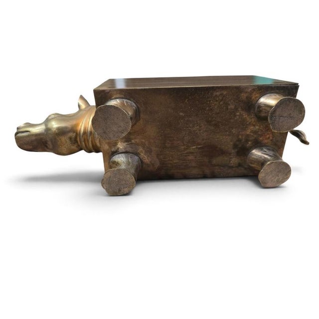 Sculptural Rhinoceros Double Bottle Holder, 1970s For Sale - Image 3 of 13