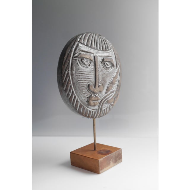 A rare and very special statue known as "The Zodiac" by Lars Bergsten for Upsala Ekeby, Sweden, 1960s. This is a very...