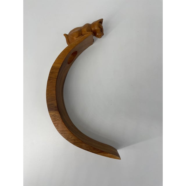Boho Chic Cat Wine Bottle Holder For Sale - Image 3 of 5