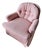 Mid 20th Century Pink Striped Upholstered Club Chair For Sale