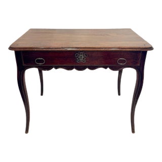 Antique French Walnut Side Table For Sale