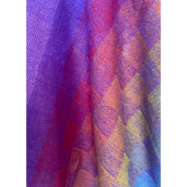 Magenta 1970s Irish Wool Throw by Avoca Handweavers - For Sale - Image 8 of 12