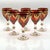 1980s Vintage Italian Ruby Red Crystal Wine Goblets with 24k Gold Neoclassical Garlands by Interglass, 1980s, Set of 6 For Sale - Image 5 of 18