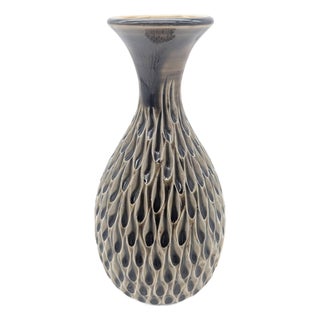 1970s Studio Pottery Textured Bud Vase For Sale