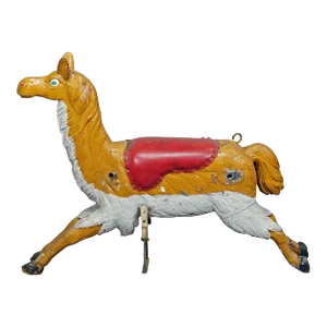 Antique Children Carousel Lama Sculpture, Germany Late 19th Century