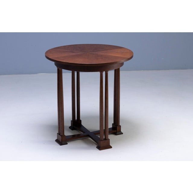 Wood Art Nouveau Bentwood Table with Chairs and Stools, 1910, Set of 5 For Sale - Image 7 of 11