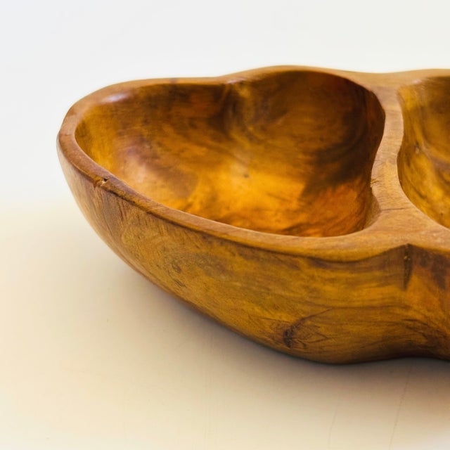 Divided Burlwood Bowl For Sale In San Francisco - Image 6 of 9