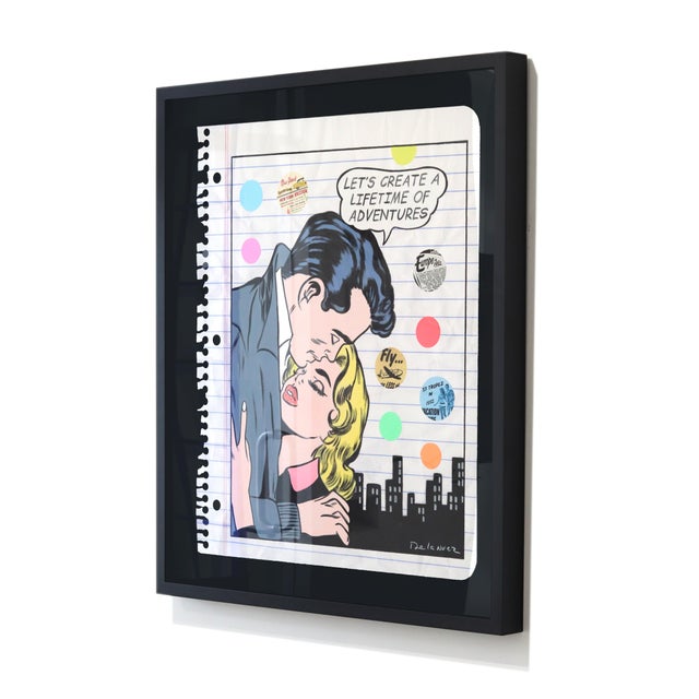 Contemporary Lifetime of Adventures - Framed Contemporary Pop Art Luxury Life and Travel Inspired Painting by Nelson De La Nuez For Sale - Image 3 of 8