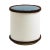 Contemporary The Pouf in Graphic Celeste White Brown from Lo Decor For Sale - Image 3 of 3