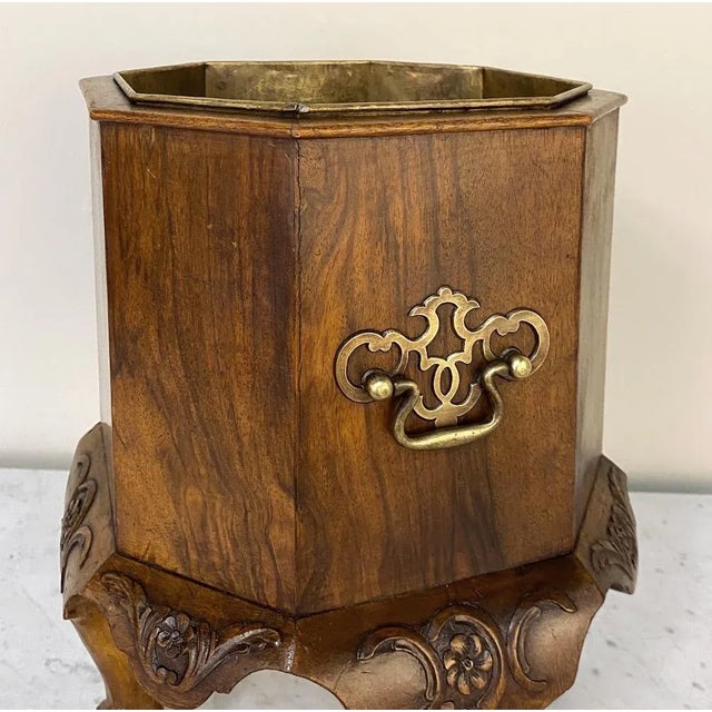 Antique English Walnut Chippendale Tea Warmer ~ Jardiniere For Sale In Dallas - Image 6 of 12