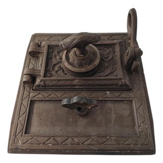 Vintage Cast Iron Fireplace Plate, 1950s For Sale