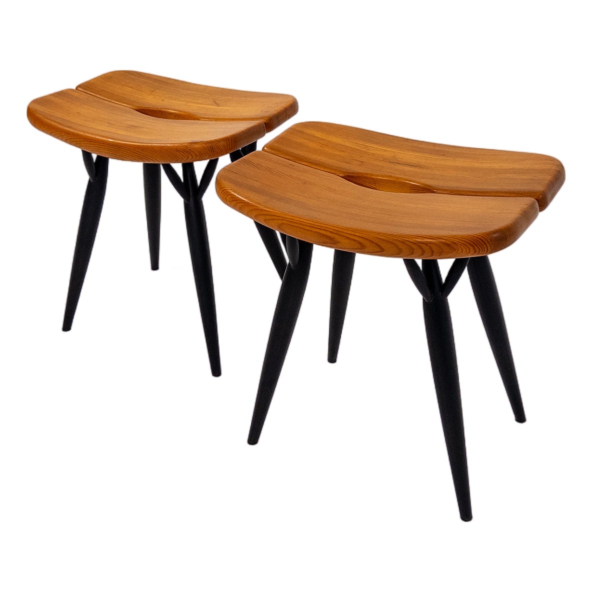 Pirkka Stools by Ilmari Tapiovaara for Asko, 1960s, Set of 2