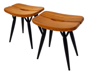 Pirkka Stools by Ilmari Tapiovaara for Asko, 1960s, Set of 2