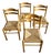 Italian Rush Seat Dining Chairs, Set of 4 For Sale