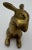 Figurative Vintage Solid Brass Bunny Rabbit Figurine For Sale - Image 3 of 7