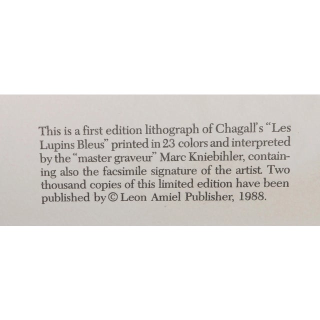 Les Lupins Bleus, Marc Chagall Lithograph For Sale - Image 4 of 5