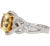 2010s Gia Certified 3.25 Yellow Diamond Interlocking Heart Shank 18k Gold Ring Size 6 For Sale - Image 5 of 9