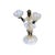 Italian, Vintage, 1950s, Barovier & Taso, Murano glass candleholder depicting a figure in 18th century attire holding up...