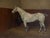 English 1891 “Grey Hunter in a Loose Box Stall” Antique Equestrian Horse Painting Oil on Canvas by Alfred Grenfell Haigh For Sale - Image 3 of 10