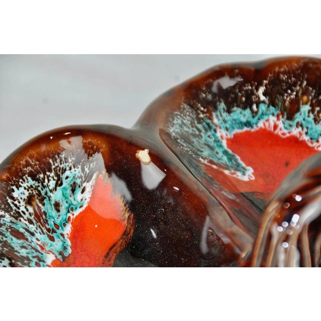 1960s Red and Brown Hors d'oeuvre from Vallauris, 1960s For Sale - Image 5 of 11