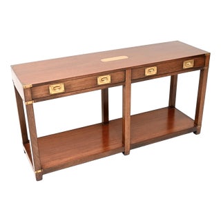 Military Campaign Console Table, 1930s For Sale