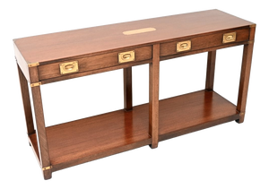 Military Campaign Console Table, 1930s