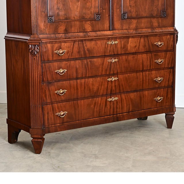 18th Century Dutch Louis XVI Style Mahogany Cabinet For Sale - Image 12 of 12