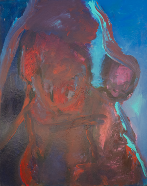 Lady in Red and Blue - Virginia Cohn Parkum, C. 1980s