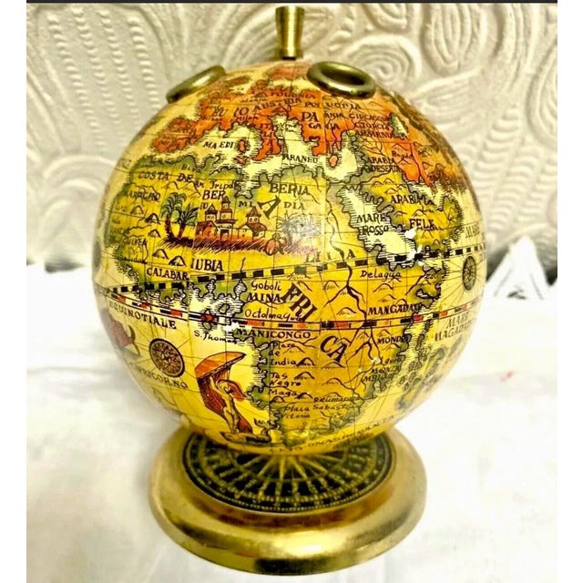 1970s Mid-Century Vintage 1960’s Ancient Globe Paperweight Pen Holder For Sale - Image 5 of 8