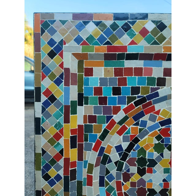 Multicolor Handmade Moroccan Mosaic Tile Fountain / Patchwork Style For Sale In Orlando - Image 6 of 7