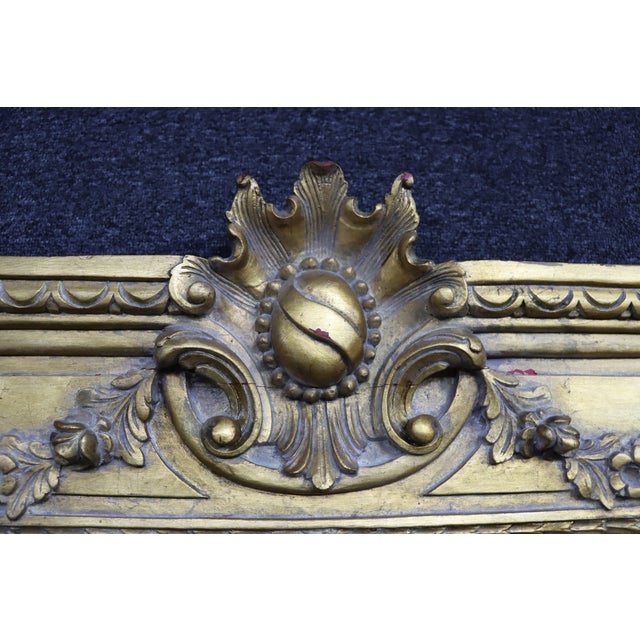 Late 19th Century French Louis XVI Style Carved Giltwood Beveled Floor Pier Mirror For Sale - Image 11 of 13