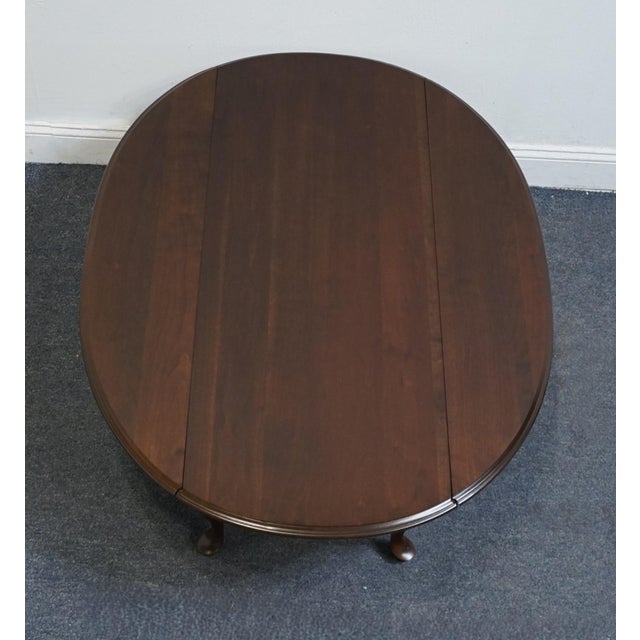 Brown Ethan Allen Georgian Court Solid Cherry Traditional Style 50" Accent Drop Leaf Coffee Table 11-8161 For Sale - Image 8 of 12