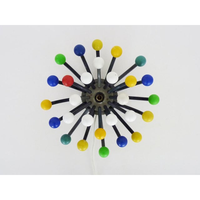 Vintage Pistillino Wall Lamp in Silver Plastic by Studio Tetrarch for Valenti, Italy, 1970s For Sale - Image 11 of 11