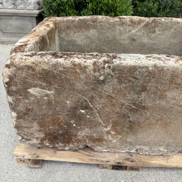 Antique Limestone Trough 51626b 35"w For Sale In Los Angeles - Image 6 of 7