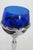 Art Deco Mid 20th Century Farber Bros Art Deco Liquor Cocktail Glass 1920s Cobalt Blue and Chrome For Sale - Image 3 of 12